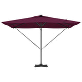 Umbrella with LED Strip Lights Bordeaux Red 286 x 284 x 270 cm 42003325