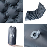 Self Inflating Camping Mattress with Pillows 2-Person Grey 4007099