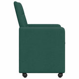 Dining Chairs with Wheels 2 pcs Dark green 58 x 65 x 94 cm 42017834