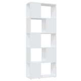 Book Cabinet Room Divider White 60x24x155 cm Engineered Wood 809089