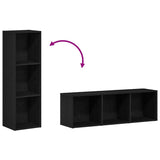 Bookcase Black Oak 36x30x114 cm Engineered Wood 862395