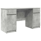 Desk with Drawer Concrete grey 140 x 49 x 76 cm Engineered wood 3328510
