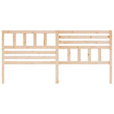 Bed Headboard Natural Wood Solid Pine Wood 206x4x100 cm Durable 814164