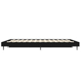 Bed Frame without Mattress Black 120x190 cm Small Double Engineered Wood 832294