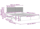 Bed Frame with Storage and Headboard Sonoma Oak 120 x 190 cm 3413967