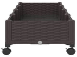 Garden Planter with Wheels Brown 160 x 40 x 29 cm PP 3423128