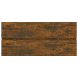 Sink Cabinet Smoked Oak 100x38.5x45 cm Engineered Wood 815657