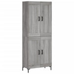 Highboard Grey Sonoma 69.5x34x180 cm Engineered Wood 3199687
