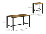 120x60cm Bar Table Set, Breakfast Table with 2 Stools, 3-Piece Counter Height Dining Table & Chairs T3398P342288