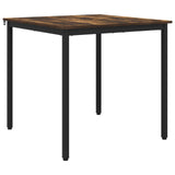 Dining Tables 80 x 80 x 75 cm Engineered Wood Smoked Oak Square 892628