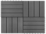 Decking Tile 22 pcs Grey 30 x 30 cm WPC 3444828