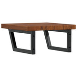 Basin Shelf Wall Mounted Steel and Solid Wood Oak 3302415