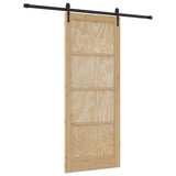 Sliding Door ORKDAL Natural and Black 86 x 211 cm 3333736