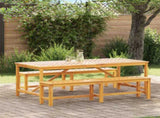Garden Dining Set 3 pcs Brown Solid Acacia Wood 3154119