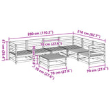 7 Piece Garden Sofa Set Impregnated Wood Pine 3299466