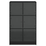 Highboard Black Engineered Wood 68x37x109 cm Highboard 3295851