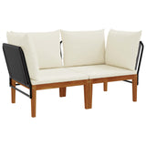 2 pcs Solid Acacia Wood & Rope Natural 3407715