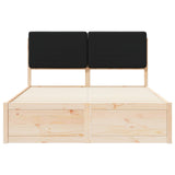 Bed Frame with Upholstered Headboard Black 140 x 200 cm 3398161