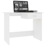 ZNTS Desk White 100x50x76 cm Engineered Wood 800549