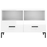 TV Cabinet High Gloss White 80x36x50 cm Engineered Wood 828974