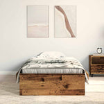 Bed Frame with Drawers Old wood 90 x 200 cm Engineered wood 3333987