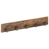 321950 Hall Hanger with 5 Hooks 100x2,5x15 cm Solid Reclaimed Wood