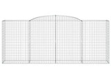 Arched Gabion Baskets 8 pcs 300x50x160/180 cm Galvanised Iron 3146761