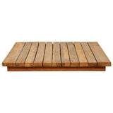 Table Top 90 x 45 x 3.5 cm Rectangular Solid Teak Wood Natural 42033156