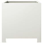 ZNTS Garden Planter White 40x40x40 cm Steel 851201