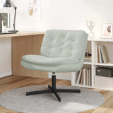 Swivel Relaxing Chair Light Grey 63 x 75 x 76 cm Velvet 42007360