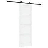Sliding Door ORKDAL White 83 x 232 cm Solid Pine Wood 3333481