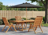Outdoor Dining Set with Parasol 6 pcs Anthracite and Natural 3438547