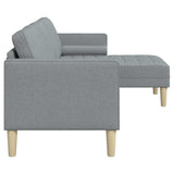 Sofa Set with Cushion Light Grey 173 x 131 x 67 cm Polyester 42001913