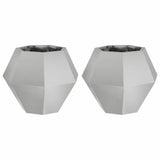 Planter 2 pcs Silver 50 x 50 x 40 cm Stainless Steel 884061