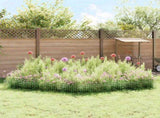 Garden Fence Panel 48 pcs Galvanised Steel Silver 42042951
