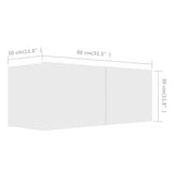 4 Piece TV Cabinet Set White Engineered Wood 3078678