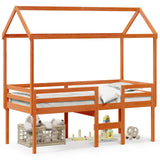 High Sleeper Bed without Mattress Wax Brown 75x190 cm Small Single Solid Wood Pine 3282143
