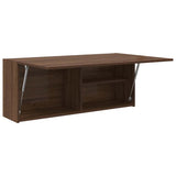 Bathroom Wall Cabinet Brown Oak 100x25x40 cm Engineered Wood 860109