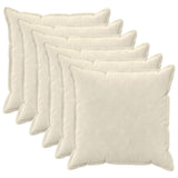 Cushion Cover 6 pcs HOUTEN Cream 55 x 55 cm Microfiber Fleece 920474