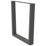 Dining Table Legs V-Shape 2 pcs Anthracite 80x cm Steel 4012650
