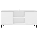 TV Cabinet with Metal Legs White 103.5x35x50 cm 805968