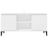 TV Cabinet with Metal Legs White 103.5x35x50 cm 805968