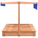 Sandbox with Roof Firwood 112x112x112 cm 316474