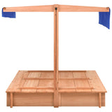 Sandbox with Roof Firwood 112x112x112 cm 316474