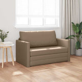 Sofa Bed Cappuccino 124 x 71 x 78 cm Artificial Leather 4106712