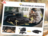 Pet Stroller Pushchair Foldable Travel Dog Cat Carriage w/ Reversible Handle Brake Basket T3398P349570