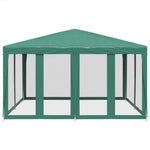 Party Tent with 8 Mesh Sidewalls Green 4x4 m HDPE 4010063