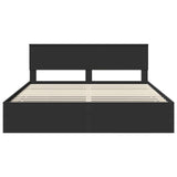 Bed Frame with Drawer Black 180 x 200 cm Engineer Wood 3410680