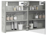Bathroom Mirror Cabinet Concrete Grey 40 x 10.5 x 60.5 cm 889026