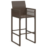 Garden Bar Stools 2 pcs Brown Poly Rattan 368703